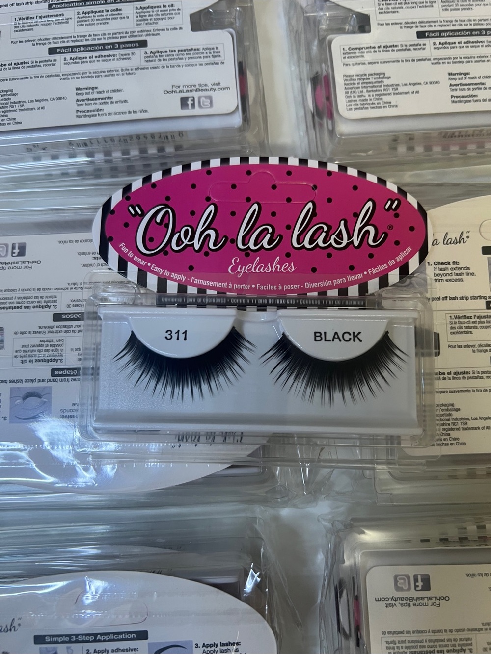 Fake Eyelashes Bundle/ 62 pairs!!! Ooh la lash 311 Black